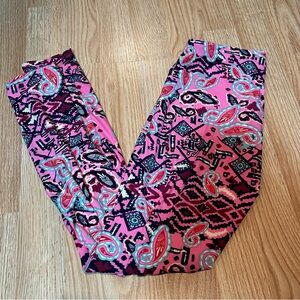 Lularoe one size leggings pink paisley‎